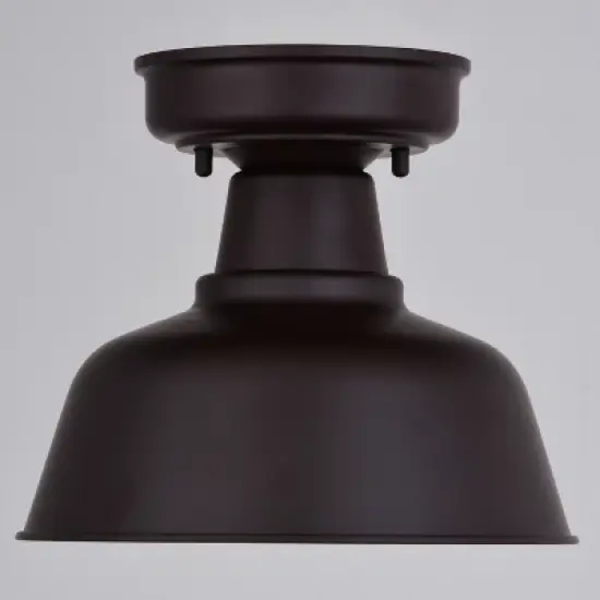 VAXCEL Cody Oil Rubbed Bronze and Light Gold Farmhouse Outdoor Flush Mount Ceiling Light image {10}