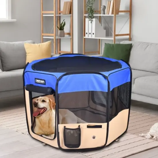 GOOPAWS 2-Door Portable Soft-Sided Dog, Cat & Small Pet Exercise Playpen image {5}