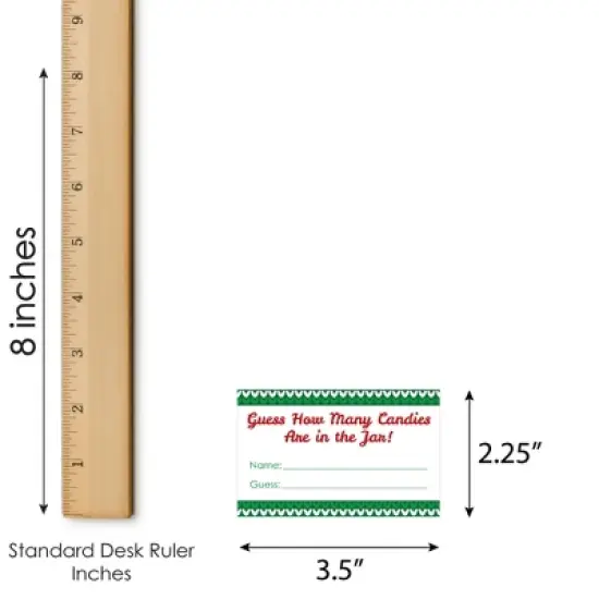 Big Dot of Happiness Ugly Sweater - How Many Candies Holiday and Christmas Party Game - 1 Stand and 40 Cards - Candy Guessing Game image {7}