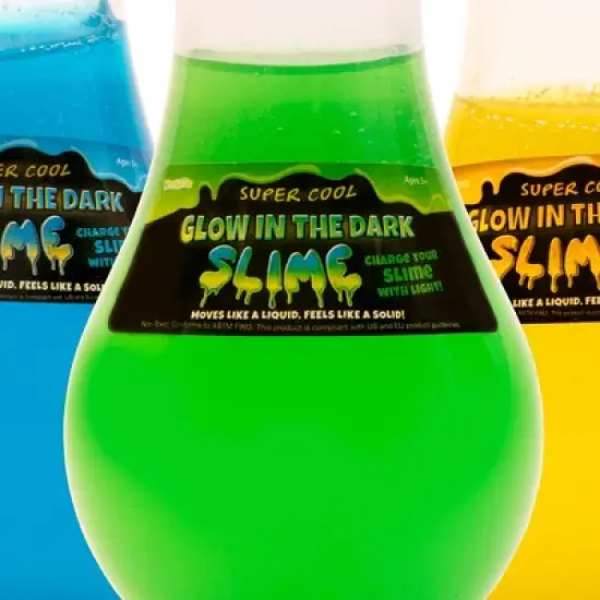 Super Cool Slime: Glow In The Dark Pack of 3 - Non-Toxic, 5oz Bottles image {2}