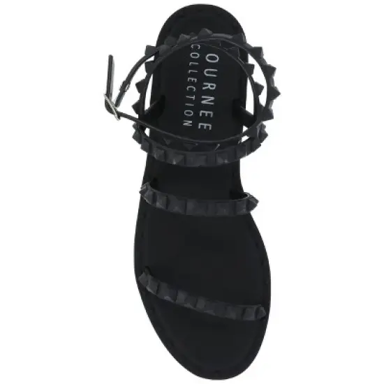 Journee Collection Womens Saphira Multi Strap Studded Jelly Sandal image {3}