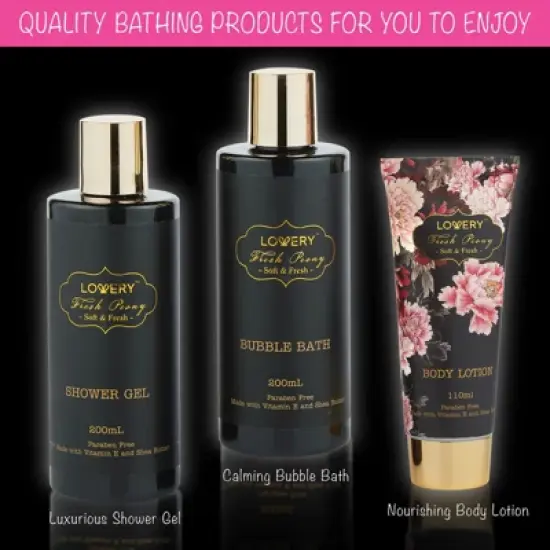 Lovery Home Spa Gift Basket, Luxury 8pc Bath & Body Set image {2}