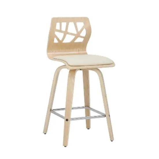 Set of 2 Folia Upholstered Counter Height Barstools - Lumisource image {1}