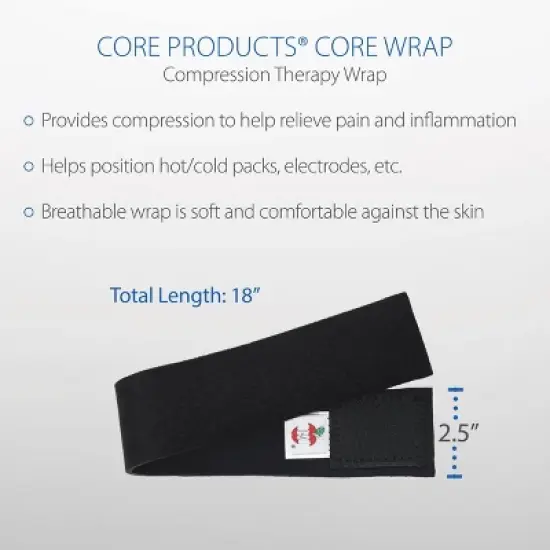 Core Products Core Wrap, Compression Therapy Wrap, Black image {4}