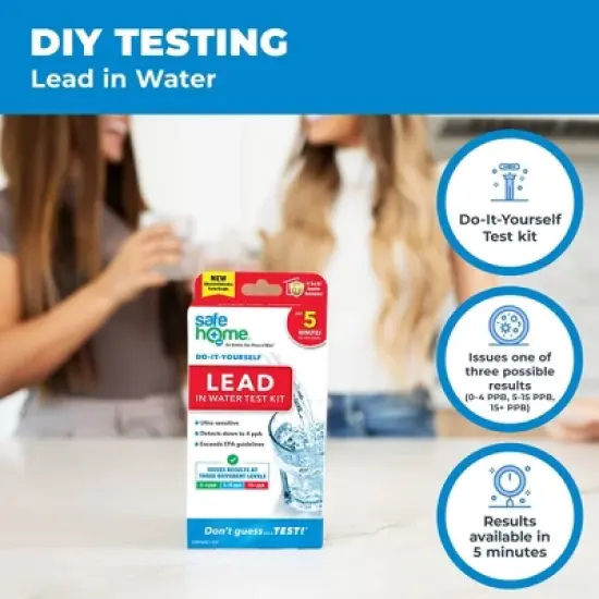 Safe Home Lead in Drinking Water DIY Test Kit: EPA Standards Household Water Test, No Warranty image {2}