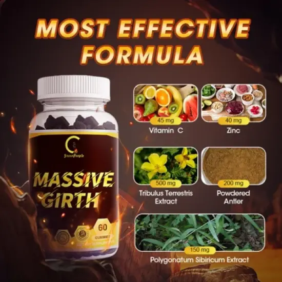 GPGP GreenPeople Advanced Male Gummies, Men health & Performance Support, 60 Ct image {4}