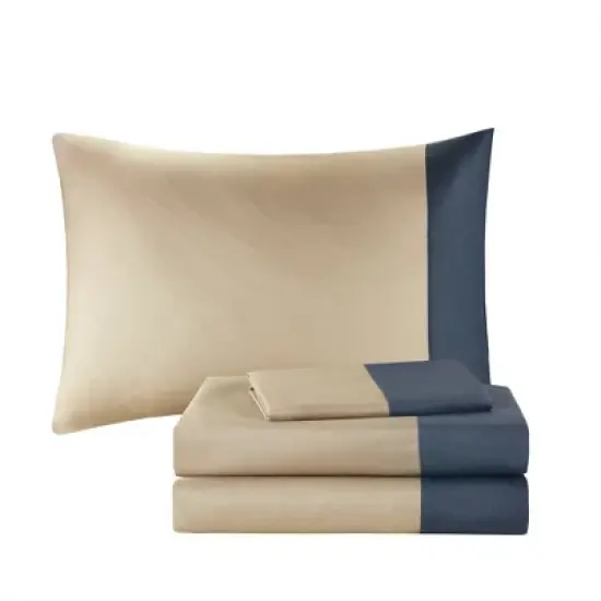 Navy Rick Comforter and Sheet Set image {9}