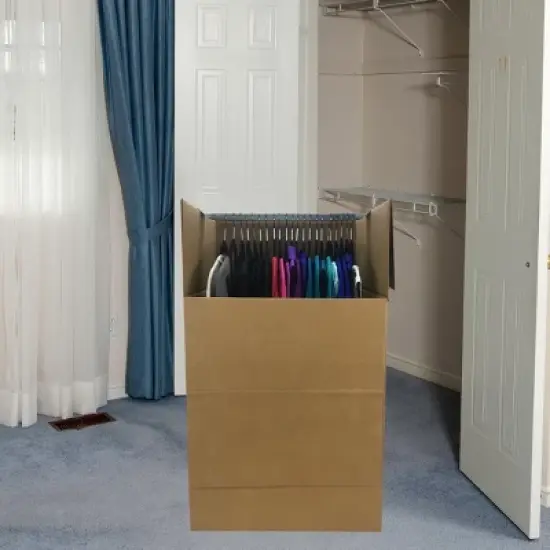 UBMOVE Shorty Wardrobe Moving Box (2 Piece) 20" x 20" x 34" image {5}