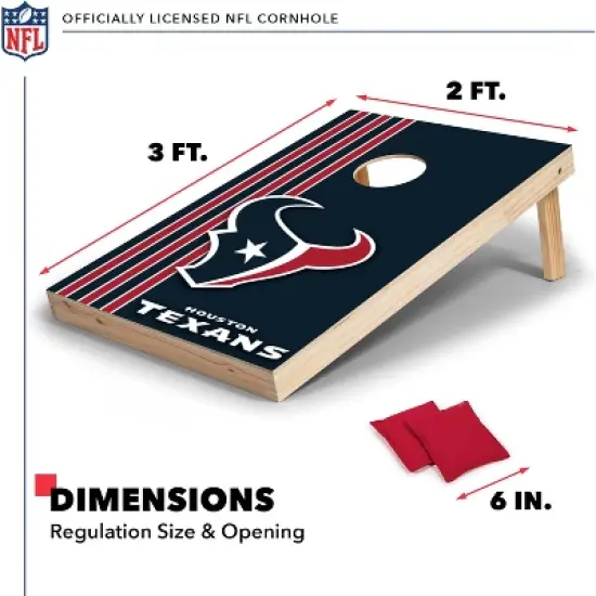NFL Houston Texans 2'x3' Wood Cornhole Set image {5}