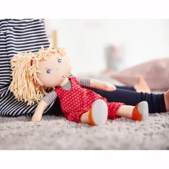 HABA Cassie 12" Machine Washable Soft Doll with Blonde Hair image {7}