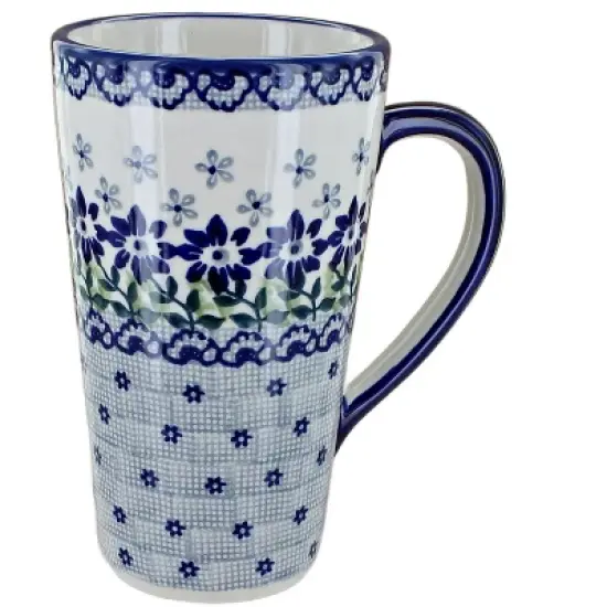 Blue Rose Polish Pottery K083 Manufaktura Large Coffee Mug image {13}