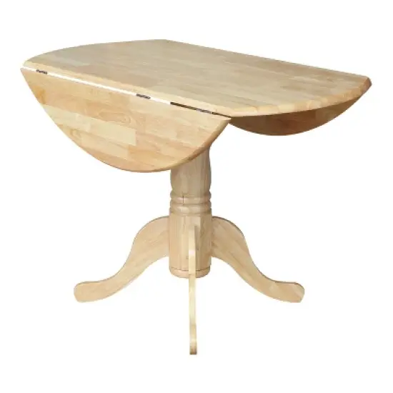 42" Mason Round Dual Drop Leaf Dining Table - International Concepts image {4}
