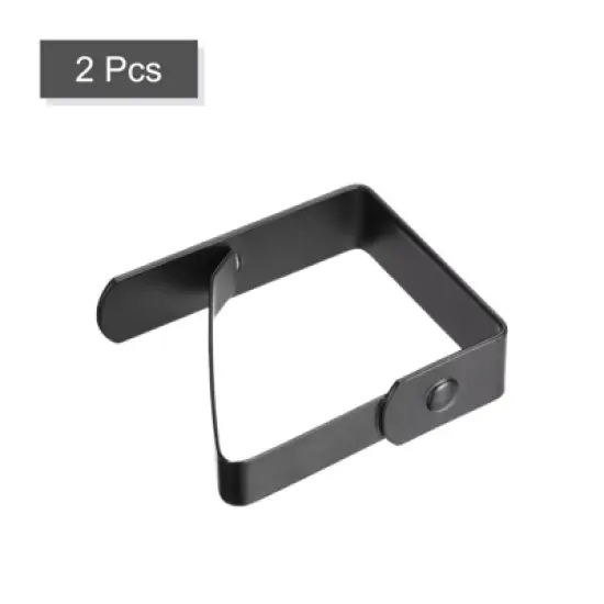 Unique Bargains 420 Stainless Steel Outdoor Restaurant Picnic Tablecloth Clips 2 Pcs image {2}
