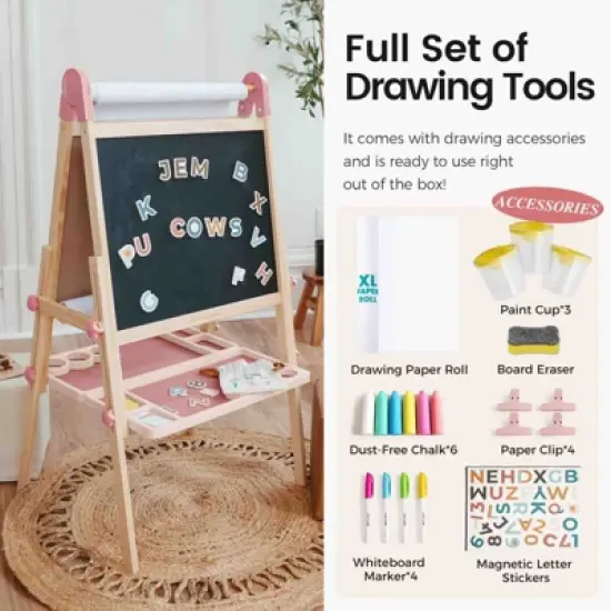 Tiny Land&reg; Magnitales Easel for Kids - Pink image {1}
