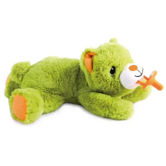 Allforpaws Dog Toys, Puppy Soothing Heartbeat Warm Bear Comfort Dog Sleep Aid Plush Toy, Pacifier Buddy, Green image {7}