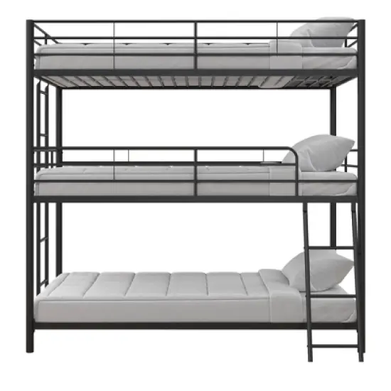 Triple Twin Zeke Metal Bunk Bed - Room & Joy image {6}