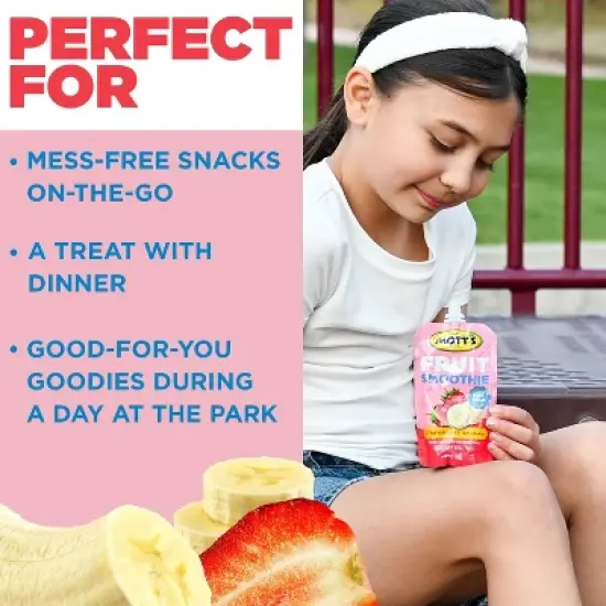 Mott's Fruit Smoothie Strawberry Banana Pouches - 33.6oz/8ct image {8}