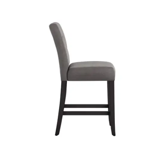 Set of 2 Phelan Keyhold Counter Height Barstool Smoke - InspireQ image {3}