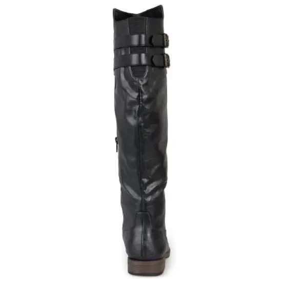 Journee Collection Womens Tori Stacked Heel Riding Boots image {2}