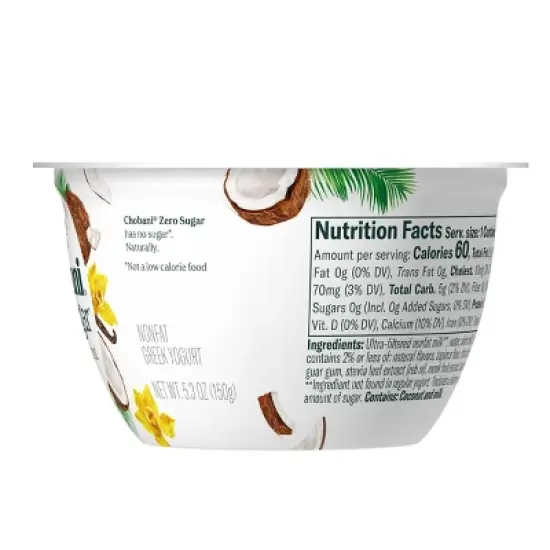 Chobani Zero Sugar Greek Yogurt image {4}