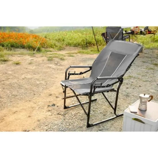 PAGED Outdoor Camping Chair,Oversized Portable Folding Camping Chair with Side Table and Pocket for Outdoor Travel Lawn Backyard image {5}