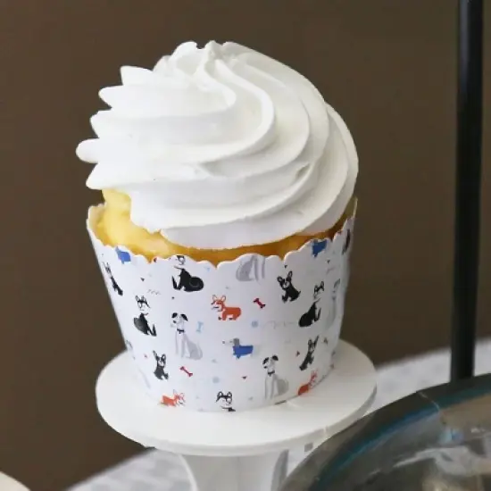 Big Dot of Happiness Pawty Like a Puppy - Dog Baby Shower or Birthday Party Decorations - Party Cupcake Wrappers - Set of 12 image {4}