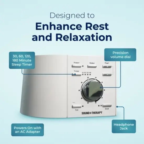 Adaptive Sound Technologies SOUND & THERAPY - Supports Relaxation & Deep Sleep - Features Gamma Light Therapy, Fan Masking Mode & Therapy Length Timer image {6}