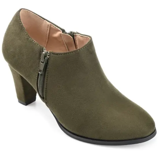 Journee Collection Womens Sanzi Comfort Insole Inside Zip Block Heel Booties image {12}