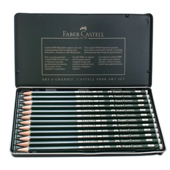 Graphite Sketch Pencil Set 12ct - Faber-Castell 9000 image {4}