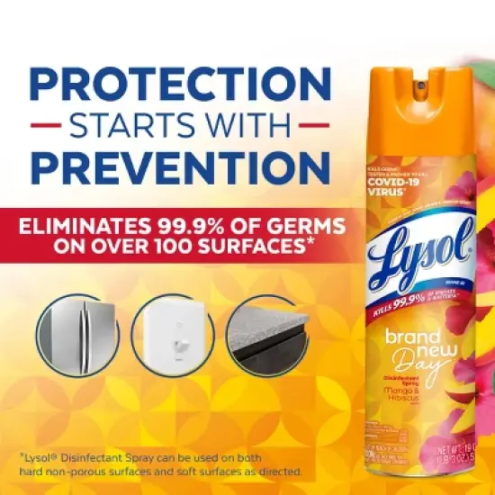 Lysol Mango Disinfectant Aerosol Spray - 38 fl oz image {3}