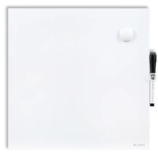 U Brands 14" Square Tile Magnetic Dry Erase Board: Wall Mount Wipe-Off Surface, Includes Mounting Hardware, White image {6}
