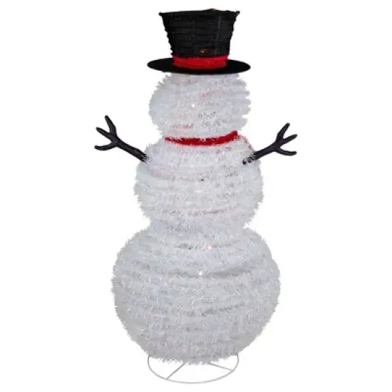 Northlight 4' Lighted Pop-Up Snowman Outdoor Christmas Decoration image {3}