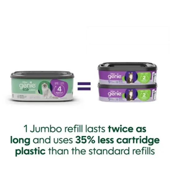 Litter Genie Eco Jumbo Refill Compostable Cats Litter Waste Disposal Bags image {11}