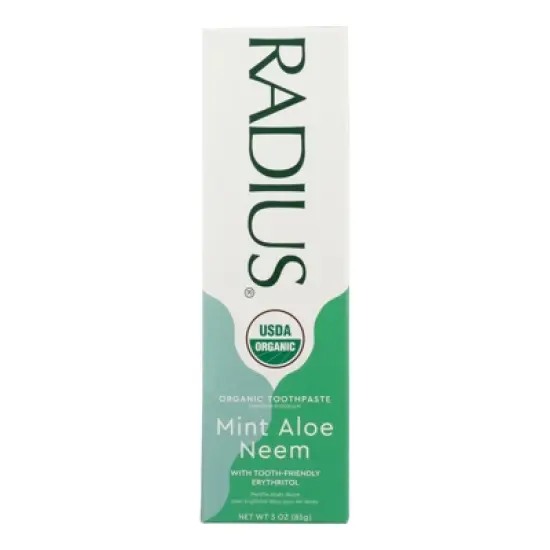 Radius Mint Aloe Neem Organic Toothpaste - 3 oz image {5}