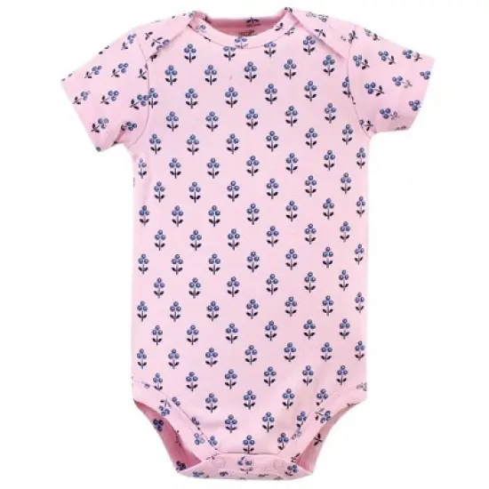 Touched by Nature Baby Girl Organic Cotton Bodysuits 5pk, Blossoms image {4}