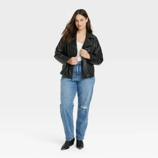 Women's Faux Leather Moto Jacket - Ava & Viv&trade;  image {2}
