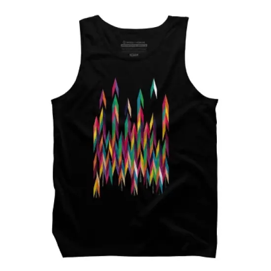 Men's Design By Humans Abstract Color Rainbow Tree Forest By Kakel Tank Top image {2}