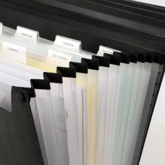 Five Star 13 Pocket Expanding File Black image {2}