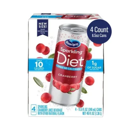 Ocean Spray Sparkling Diet Cranberry - 4pk/11.5 fl oz Cans image {8}