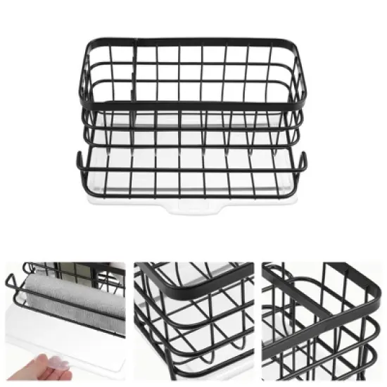 Unique Bargains Kitchen Storage Stainless Steel Sink Caddy 8.07"x5.9"x3.98" image {2}