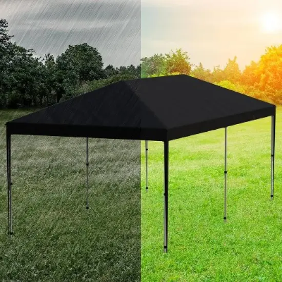 GustoWave 10'x20' Portable Pop-Up Canopy Tent with 4 Sidewalls for Outdoor Events, Camping image {2}