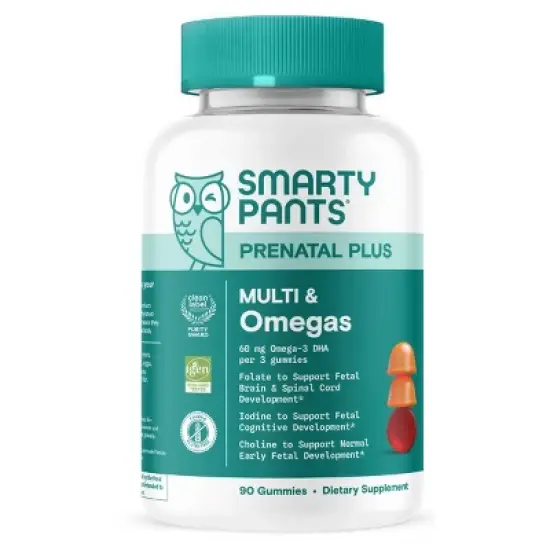SmartyPants Prenatal Plus Multivitamin & Omegas Gummies with Methylfolate, C, D3, B12 & Zinc - 90ct image {11}