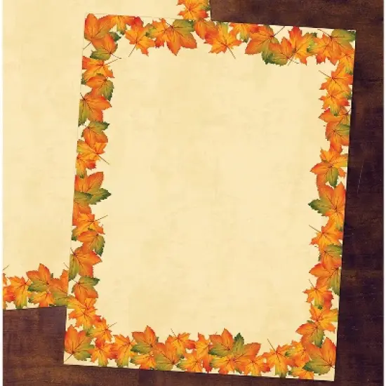 Great Papers Holiday Stationery Painted Maple Leaves 80/Count 2013291 image {2}