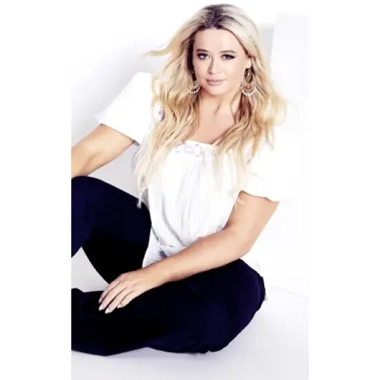 Women's Plus Size Misty Embroidered Top - ivory | AVEOLOGY image {3}