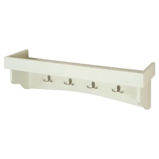 Shaker Cottage Coat Hooks with Tray - Alaterre Furniture image {5}