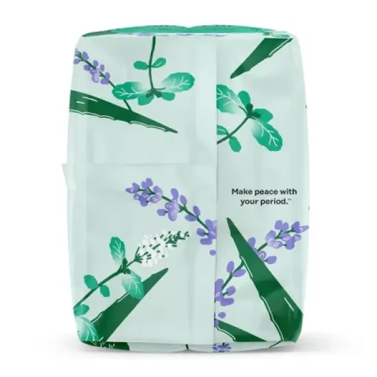 The Honey Pot Company 100% Organic Cotton Cover Cooling Herbal Infusion Overnight Pads - 12ct image {12}