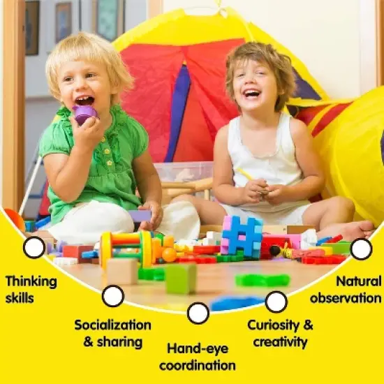 Leo & Friends Shape Sorting Clock with Removable Number Blocks 1-12 Included image {4}