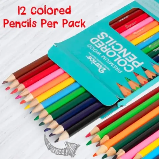 Darice Colored Pencils Bulk, 24 Packs,  Pre-Sharpened Kid Coloring Book Pencils Set image {1}