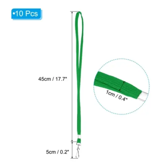 Unique Bargains Polyester Wear-resistant Lightweight ID Card Neck Lanyards with Hook 10 Pcs image {1}
