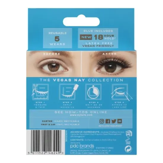 Eylure Vegas Nay Grand Glamour False Eyelashes - 3pr image {4}